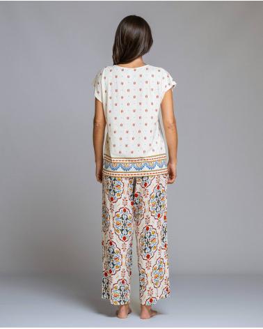 PIJAMA MUJER PANTALON LARGO SEÑORETTA 261107 TALLAS: m, l, xl; COLOR: unico Composición: algodón; Temporada: verano