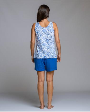 PIJAMA SIN MANGAS EGATEX 261115 TALLAS: m, l, xl; COLOR: azul Temporada: verano 2026 - Toda la lencería de noche de