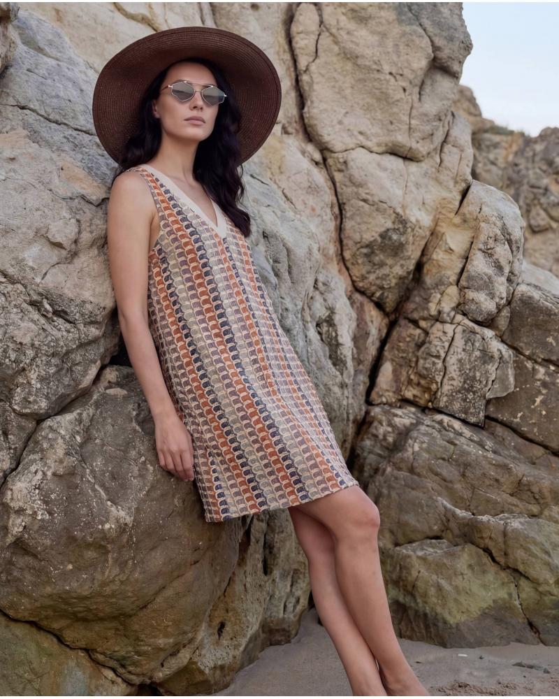 VESTIDO SIN MANGAS CROCHET ESPECIAL SEÑORETTA 261155 TALLAS: m, l; COLOR: unico Temporada: verano 2026 - Ropa de mujer 