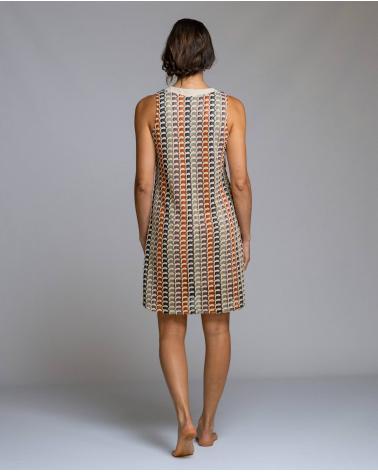 VESTIDO SIN MANGAS CROCHET ESPECIAL SEÑORETTA 261155 TALLAS: m, l; COLOR: unico Temporada: verano 2026 - Ropa de mujer 