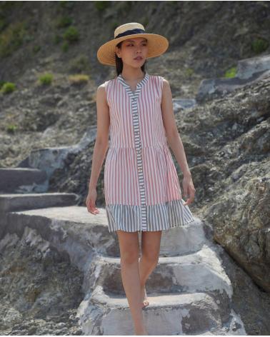 VESTIDO SEÑORETTA SIN MANGAS RAYAS 261176 TALLAS: s, m, l, xl; COLOR: unico Temporada: verano 2026 - Ropa de mujer  -