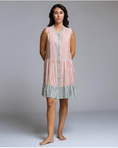 VESTIDO SEÑORETTA SIN MANGAS RAYAS 261176 TALLAS: s, m, l, xl; COLOR: unico Temporada: verano 2026 - Ropa de mujer  -