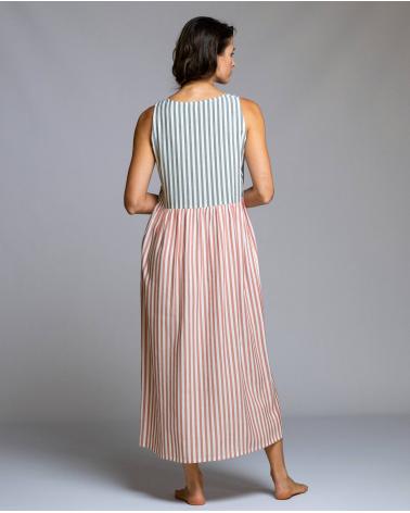 VESTIDO LARGO SEÑORETTA RAYAS 261177 TALLAS: s, m, l, xl; COLOR: unico Temporada: verano 2026 -   - PEPI GUERRA
