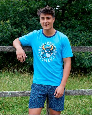 PIJAMA HOMBRE KUKUXUMUSU 261253 TALLAS: m, l; COLOR: unico Temporada: verano 2026 - Hombre Ropa Interior y baño Online 