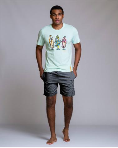 PIJAMA HOMBRE KUKUXUMUSU SURF 261257 TALLAS: m, l; COLOR: unico Temporada: verano 2026 - Hombre Ropa Interior y baño