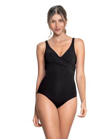 BAÑADOR LEONISA REDUCTOR 19A071R CRUZADO TALLAS: l, xl; COLOR: negro Temporada: verano 2026 - Colección Baño Mujer