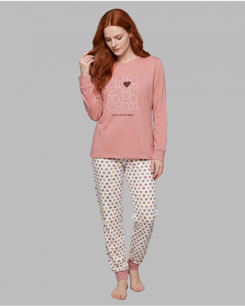 PIJAMA MUJER SEÑORETTA CORAZONES 262103 TALLAS: s, m, l; COLOR: unico Temporada: invierno 26 -   - PEPI GUERRA