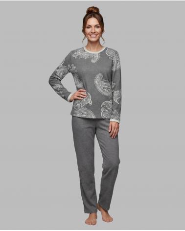 PIJAMA MUJER PUNTO MILANO CACHEMIR TALLAS: s, m, l, xl; COLOR: unico Temporada: invierno 26 - Lencería Mujer Online  -