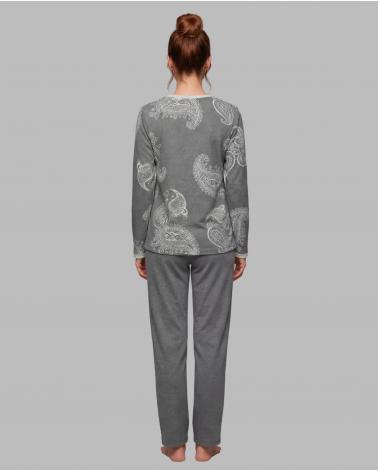 PIJAMA MUJER PUNTO MILANO CACHEMIR TALLAS: s, m, l, xl; COLOR: unico Temporada: invierno 26 - Lencería Mujer Online  -