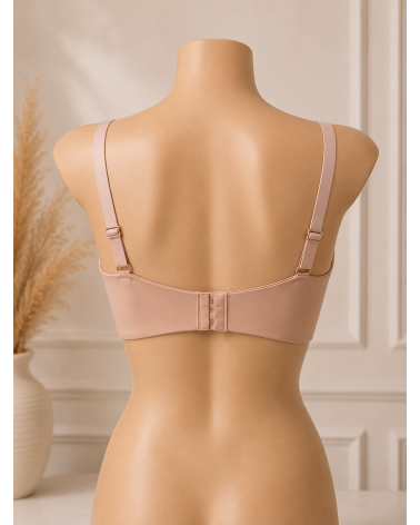 SUJETADOR PRIMA DONNA SIN TIRANTES FIGURAS 0263258 COPA E COLOR: negro, pouwder rose; TALLAS: 90, 95, 100, 105