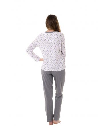 Pijama Señora Lohe Geométrico Gris