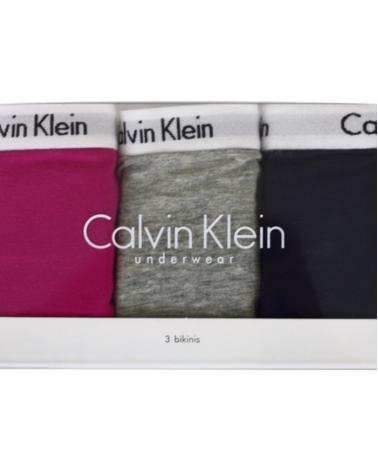 Pack 3 Bragas Mujer Calvin Klein - COLOR Gris TALLAS XS