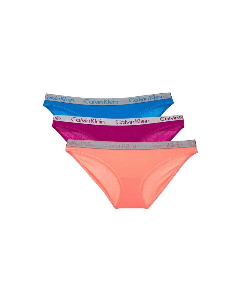 Pack 3 bragas Mujer Calvin Klein - TALLAS XS COLOR Salmón
