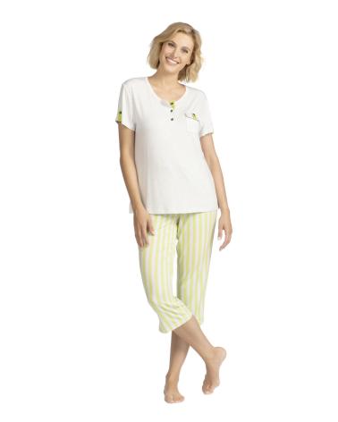 V223119 PIJAMA PIRATA RAYAS VERDES