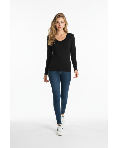 CAMISETA MUJER MARCA MAP CUELLO PICO PROFUNDO 1904