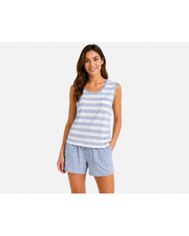 PIJAMA SIN MANGAS RAYAS VIGORE V263783