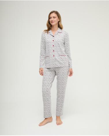 PIJAMA MUJER LOHE ABIERTO ESTAMAPDO Y261108