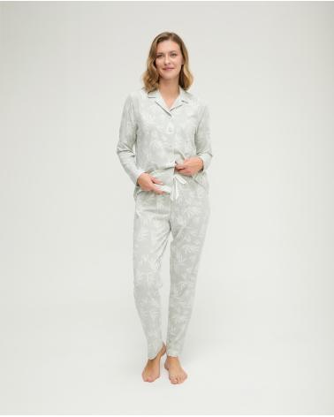 PIJAMA MUJER LOHA ABIERTO ESTAMAPADO Y261118