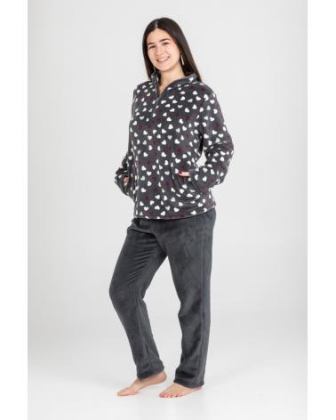 PIJAMA MUJER CORALINA 3833 PETTRUS CORAZONES